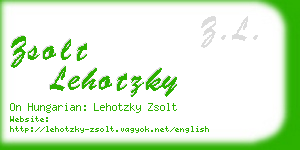 zsolt lehotzky business card